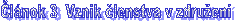 Článok 3 Vznik členstva v združení